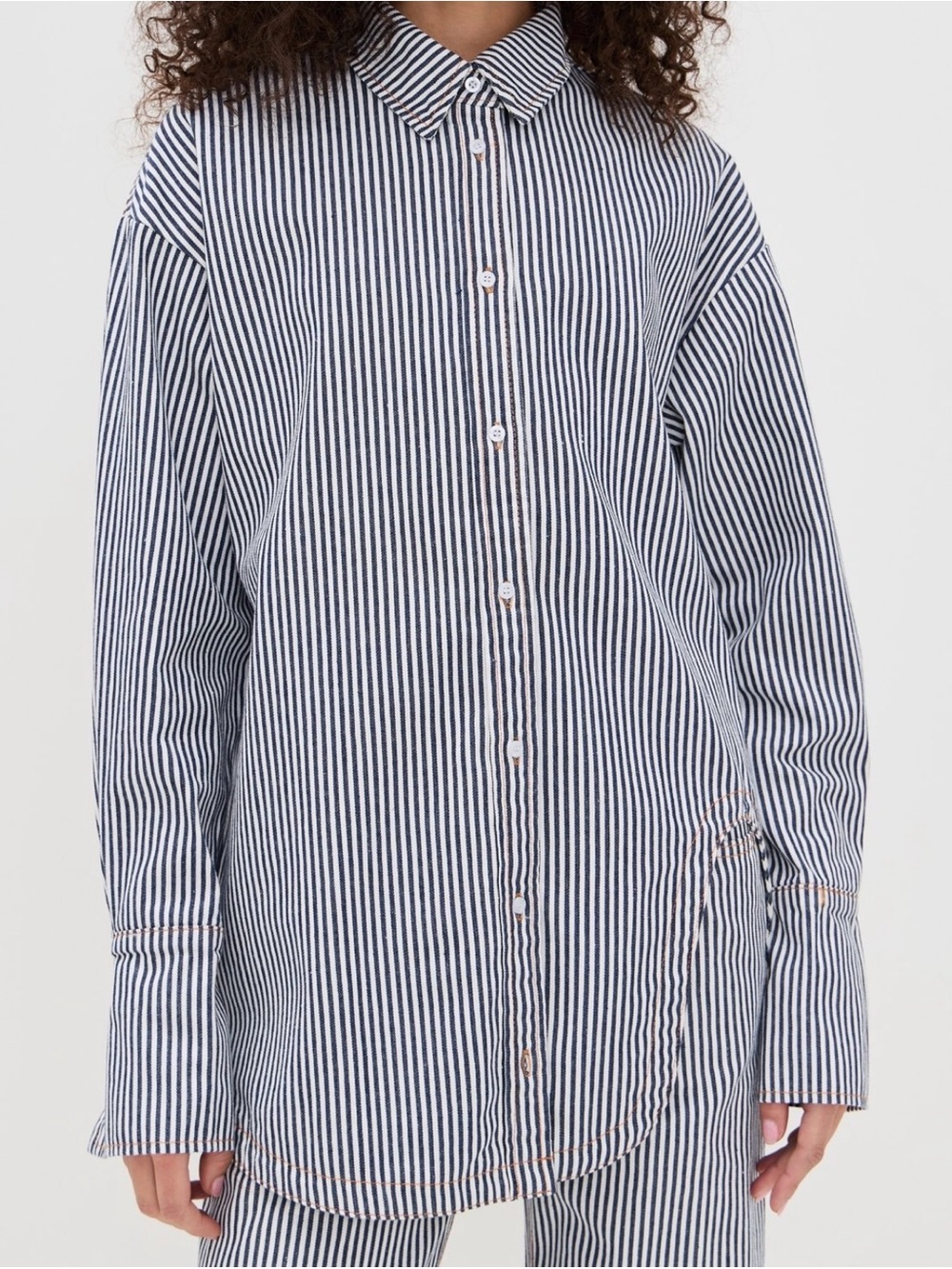 Lioness Navy Off Duty Denim Shirt